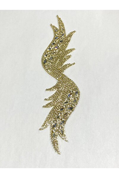 karantuhafiye Απλικέ με κρυστάλλινες πέτρες που κολλάνε με σίδερο / Χρυσό απλ...