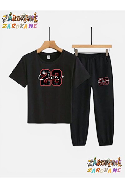 ZAROKANE Chicago23 Yazi Printed Top and Bottom Track Suit/T-Shirt Two-Piece C...