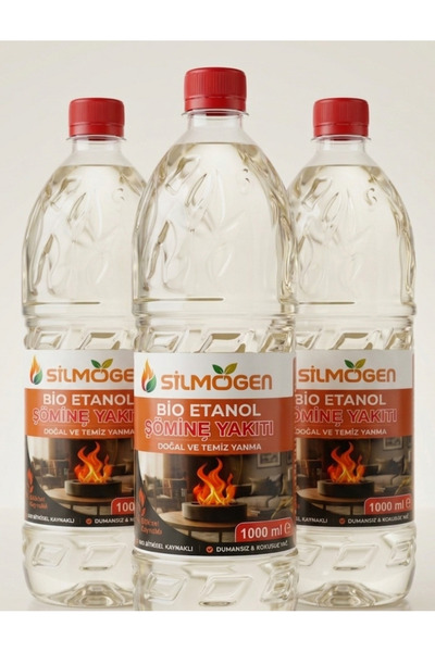 silmogen 3 LT (3×1000 ML) Bio Ethanol Sıvı Şömine Yakıtı