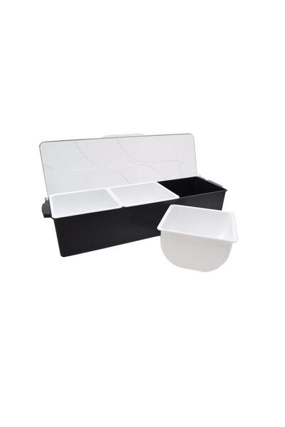 Ünsal Showroom Polycarbonate Lid Bar Container 3-Piece 843