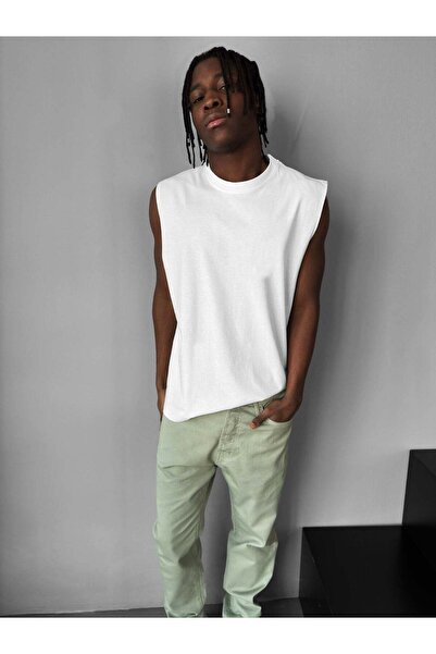 elkumoda Ανδρικό μπλουζάκι Oversize με φαρδιά μανίκια και φαρδιά γραμμή στους...