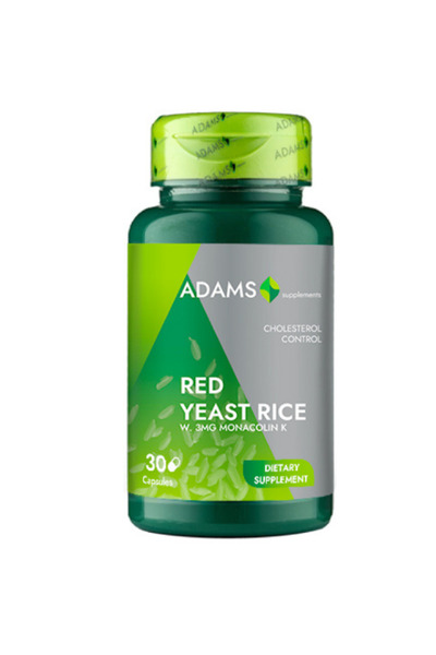 Adams Supplements Drojdie de orez rosu 600mg, 30cps