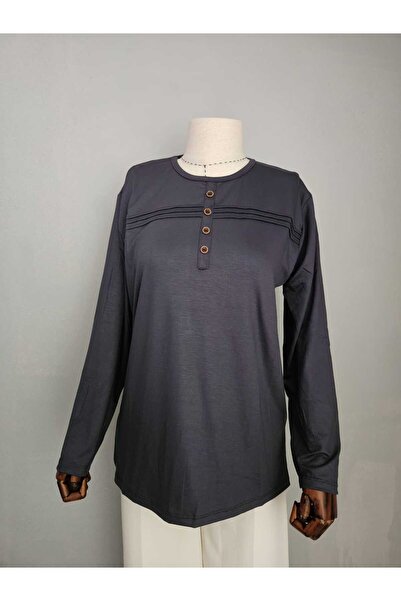 Nacar Moda Γυναικεία μπλούζα από χτενισμένο βαμβάκι Lycra για μεσήλικες και η...