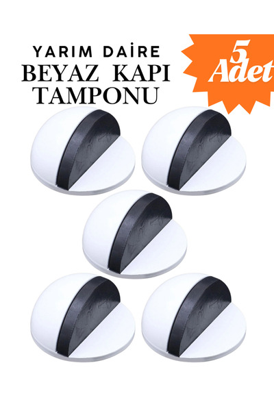 KAYRA LEATHER CRAFT 5 Pcs White Semicircular Adhesive Door Bumper Door Stoppe...