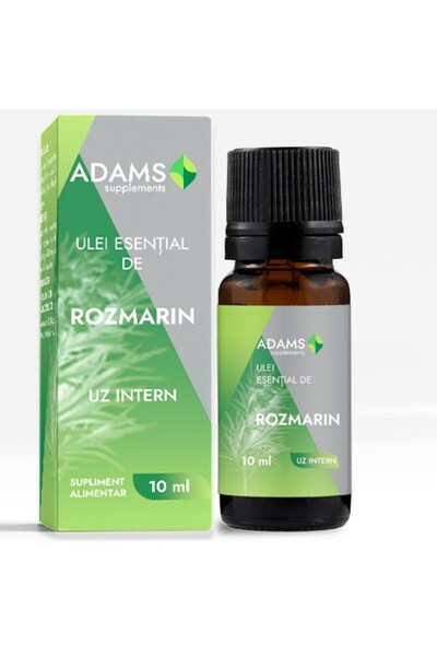 Adams Supplements Ulei esential de Rozmarin, uz intern, 10ml,