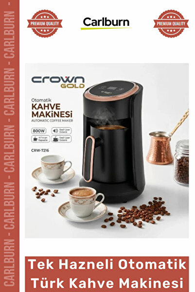 Carlburn Özel Üretim Crown Gold 800W Közde Pişiren 4 Fincan Kapasiteli Tek Ha...