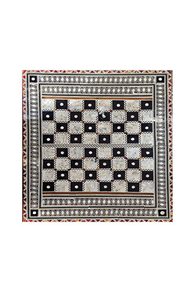 ebrişem Mısır Sadaf İşleme Tavla & Satranç Takımı – 52×63 cm
