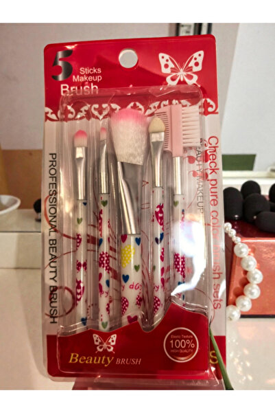 Magic Store Σετ 5 Πινέλων Μακιγιάζ "Sweet Hearts" - Πλήρες Κιτ για Πρόσωπο κα...