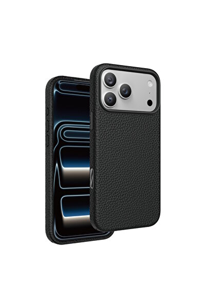 m.tk moveteck iPhone 17 Pro Max Uyumlu Kılıf Lycucci Deri Magsafe Manyetik Kapak