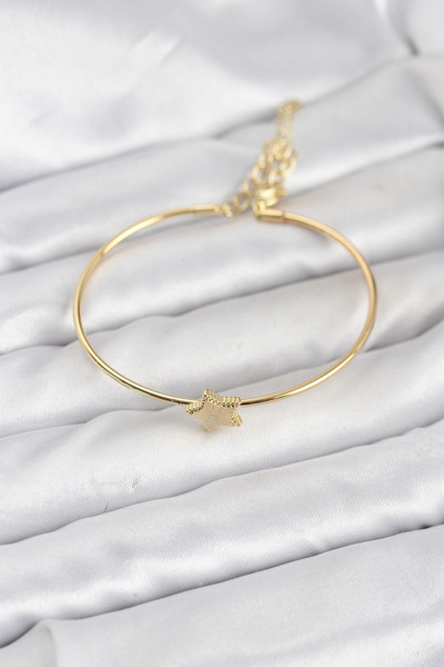 Hobibahçem Star Model Gold Color Women's Bracelet