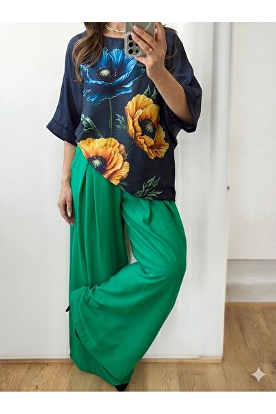 OnlyForYou Flared viscose pants with Belt included