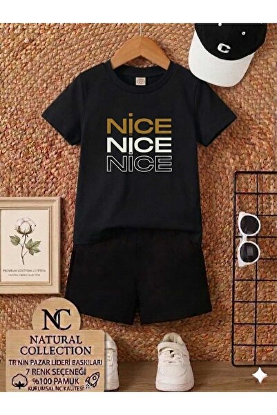 Nice Clothes Tricou și pantaloni scurți de vară pentru copii, unisex (3 impri...