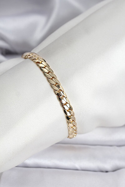 NY JOY Plated Crushed Chain Model Women's Bracelet