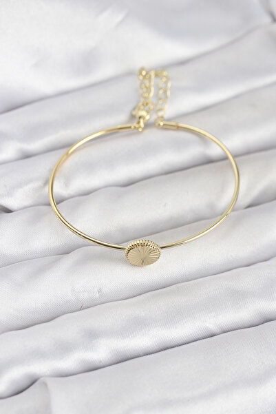 Hobibahçem Gold Color Brass Model Women's Bracelet