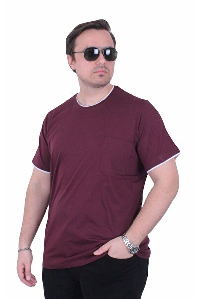 MocGrande Men's Oversize Crew Neck T-Shirt with Pockets 26143 Murdum