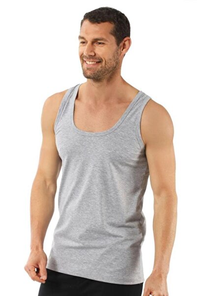 ÖZKAN 3 Pieces Men's Cotton Combed Cotton Undershirts with Color Options 0050