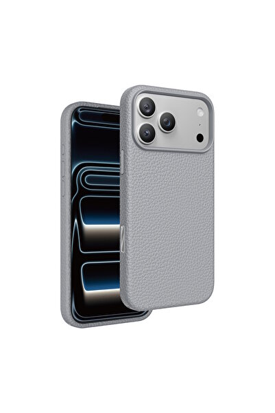 m.tk moveteck iPhone 17 Pro Max Uyumlu Kılıf Lycucci Deri Magsafe Manyetik Kapak
