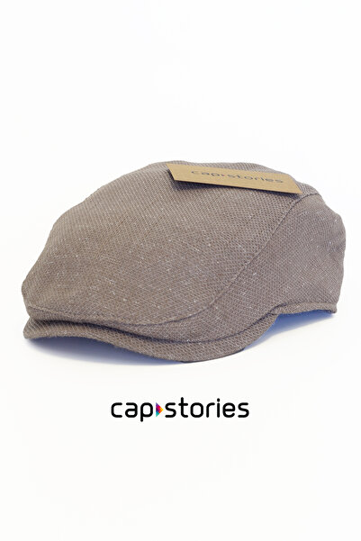 Capstories Mink Men's Cap Hat – Natural Textured Cotton Fabric – Standard Size – Spring Summer