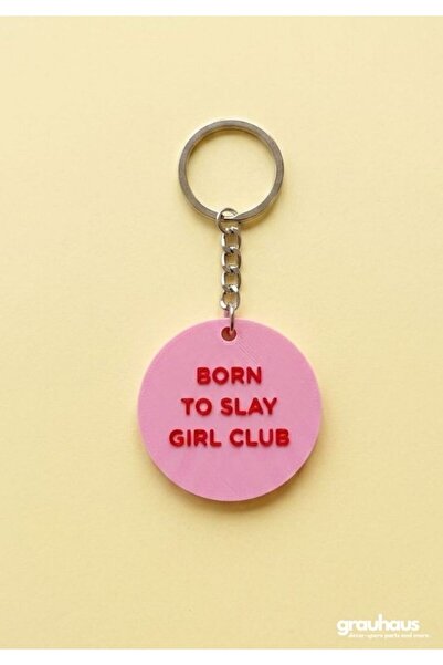 GRAUHAUS Μπρελόκ Slay Girl Club Ροζ Μωβ Αξεσουάρ