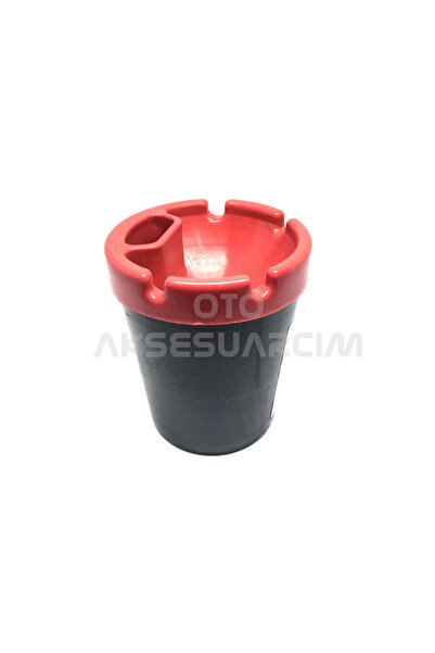 Twin Store Odorless Glass Car Ashtray With Lighter Chamber Mixed Color
