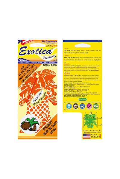 Exotica Fresheners Palm Tree Coconut Oto Asma Koku (Made In Usa)
