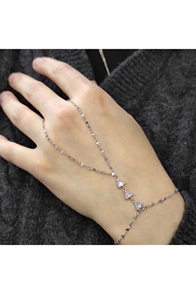 Güler Yüzlü Silver Steel Triangle Shahmeran White