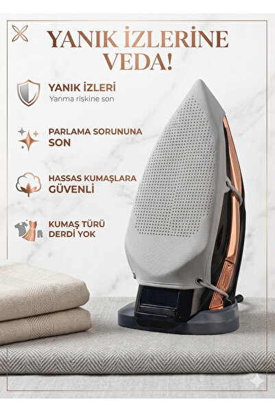Devecioğlu Teflon Ütü Altlığı Yanmaz Parlama Önleyici Ütü Koruma Aparatı Tüm Ütülere Uyumlu