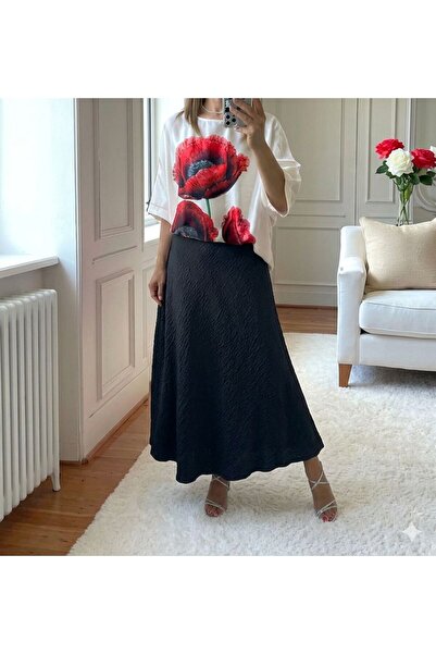 styleFlex Текстурирана вискозна пола с еластична талия