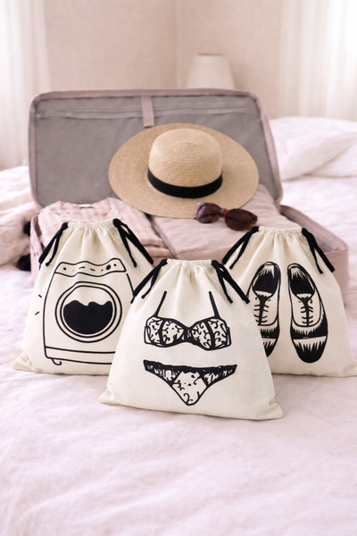 Paris Home Οργανωτής βαλίτσας, Σετ 3 τεμαχίων για οργάνωση εσωτερικού χώρου β...