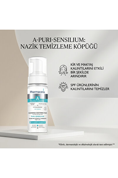 Pharmaceris Hassas ve alerjiye yatkın ciltler için Arındırıcı, Yatıştırıcı Yü...
