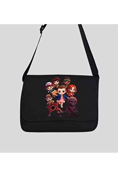 dompulerimoda Strange Things Kids Postacı Çanta Unisex Sokak Tarzı
