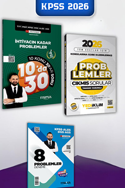 Yediiklim Yayınları KPSS AGS TYT MSÜ DGS İhtiyacın Kadar Problemler Kampı 10d...