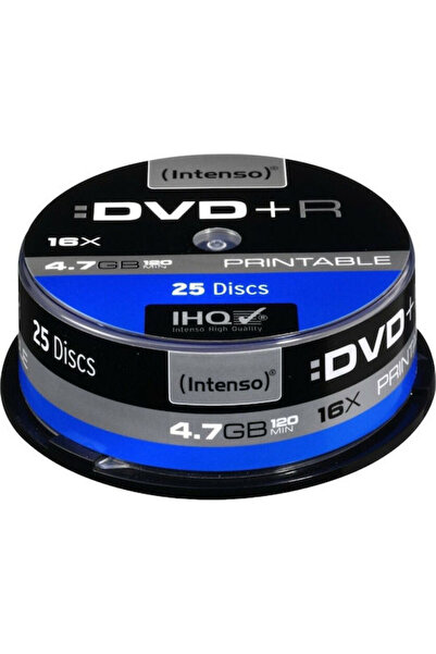 Intenso Εγγράψιμα DVD+R 16x Εκτυπώσιμα 4.7GB Κουτί 25 τεμαχίων (4811154)