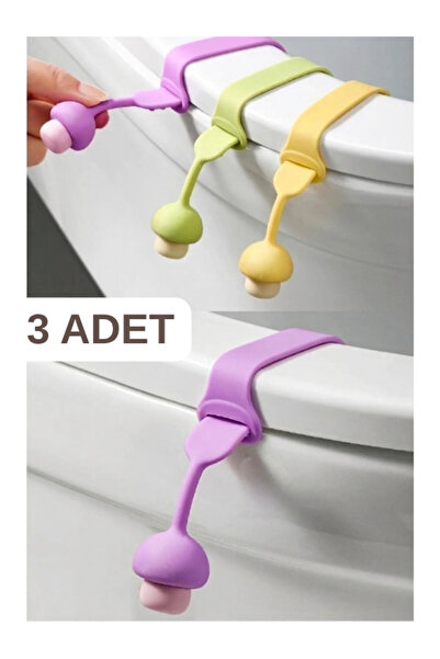 mucit home 3 Adet Silikon Klozet Kapağı Hijyen Aparatı