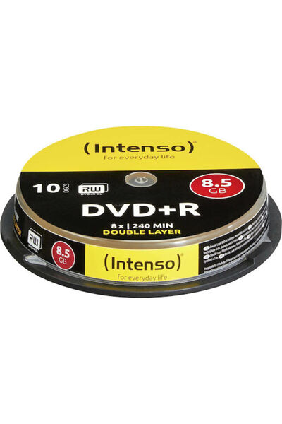 Intenso Εγγράψιμα DVD+R 8x Dual Layer 8.5GB Cake Box 10τμχ (4311142)