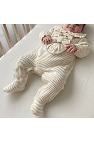 MinimonBaby Yenidoğan Kız Bebek Pamuklu Tulumu Kurdele Detaylı Hastane Çıkışı...