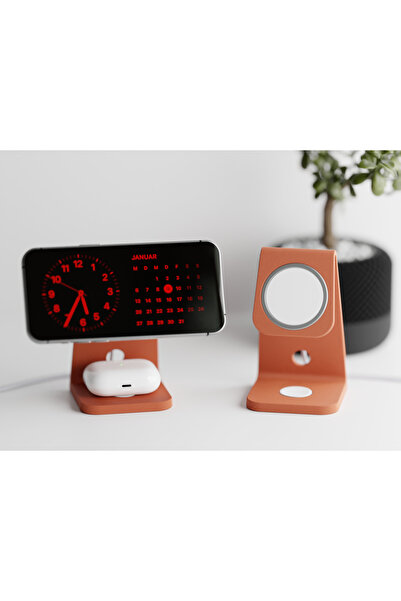 SZD Design ÜÇÜ BİR ARADA MİNİMALİST TELEFON VE KULAKLIK ŞARJ İSTASYONU