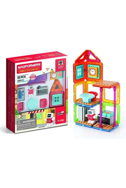 Clicstoys Set de construit Magformers 33 piese - Bucatarie