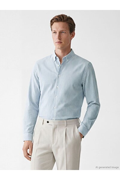 LC Waikiki Standard Fit Striped Textured Men's Shirt