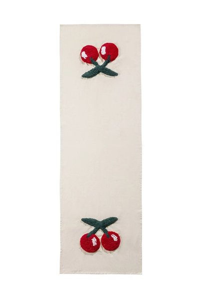 LC Waikiki Lcw Home Beige Cherry Embroidered Runner 45X150 cm