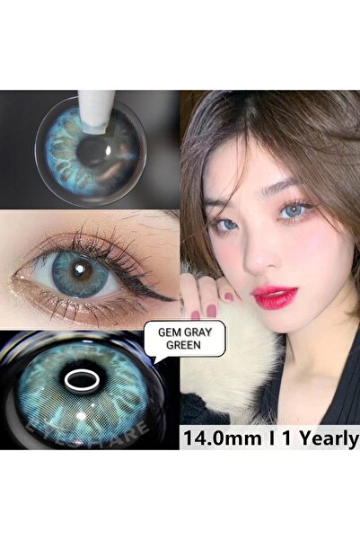 Eyeshop GÖZ LENSİ GEM GRAYGREEN Yeşil Tonda Hareli Doğal Görünümlü Kulanım Su...