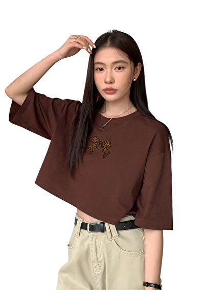 E-ROMA Κοντό μπλουζάκι με στάμπα κορδέλας 3UT3