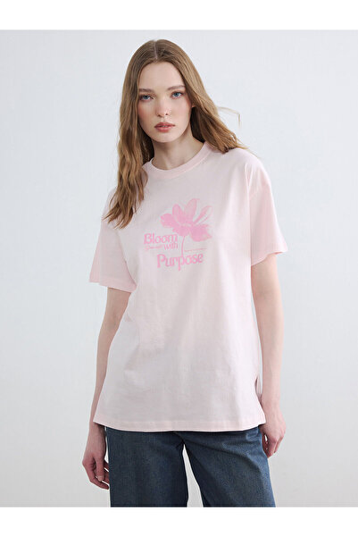 LC Waikiki Peak New Season Printed 100% Cotton Women's T-Shirt