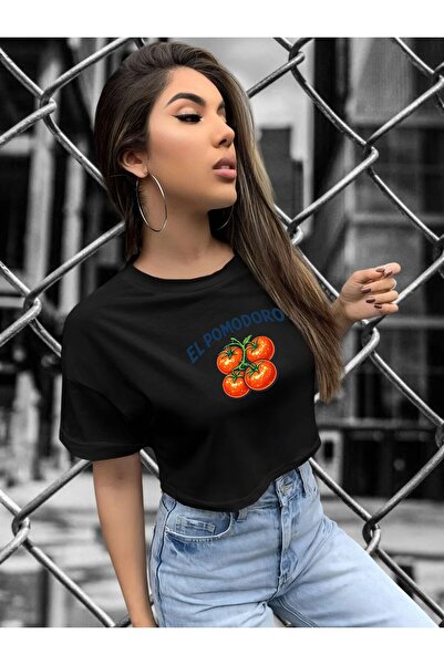 BENROMA ΜΠΛΟΥΖΑΚΙ ΚΡΟΠ ΜΕ ΣΤΑΜΠΑ ΝΤΟΜΑΤΑΣ 3UT5