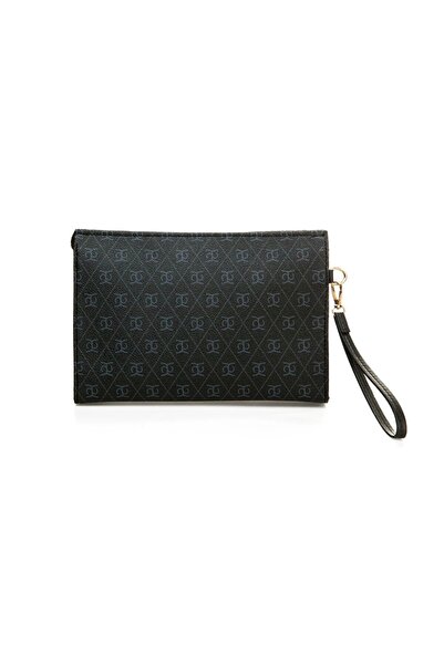 NorthAK Τσάντα χειρός Portfolio με λουράκι καρπού και σετ τσάντας clutch σε μ...