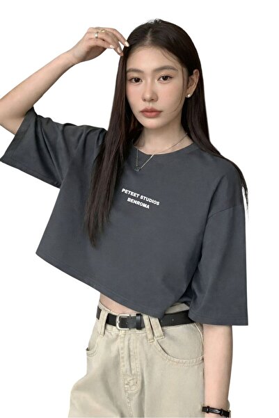 E-ROMA PETEET ΣΤΟΥΔΙΟ Τυπωμένο Κροπ Τιστριτς 3UT4