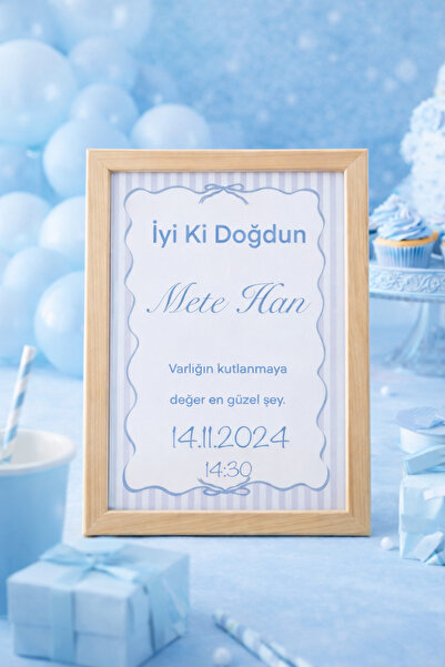 Minia Doğum Günü Kişiye Özel Tablo A4 Boyutu 20x30 cm