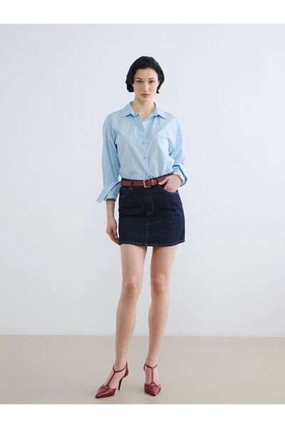 LC Waikiki LCW Vision Μίνι τζιν φούστα με ζώνη στη μέση