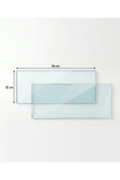 Mondelux Masaüstü Şömine Camı 5 mm Temperli 50x10cm - 2 ADET