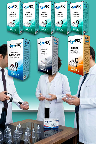KUPAFİX Toptan 10 Paket 7 parçalı Hacamat kupa Seti, Vakumlu masaj Kupası , H...